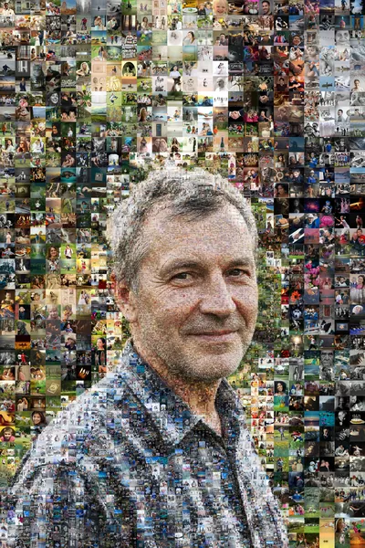 Тот же портрет: снимков больше и они мельче, лицо собрано из них заметнее